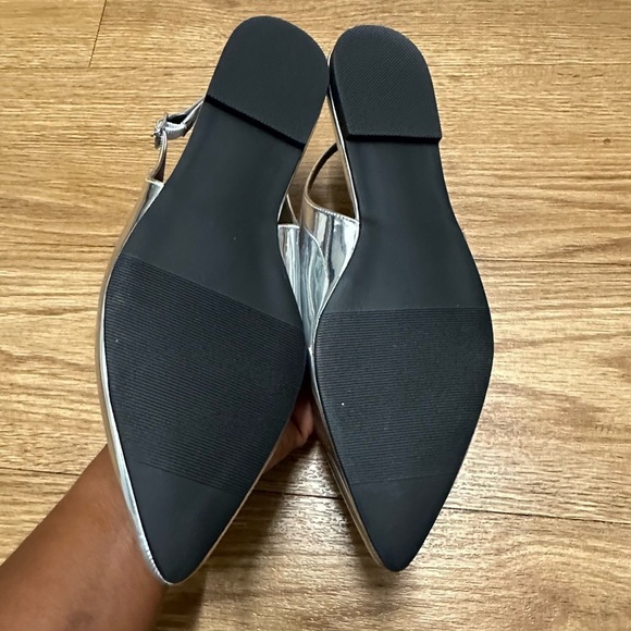 NOT FOR SALE: Madden girl flat silver sling back sandals - Picture 5 of 11